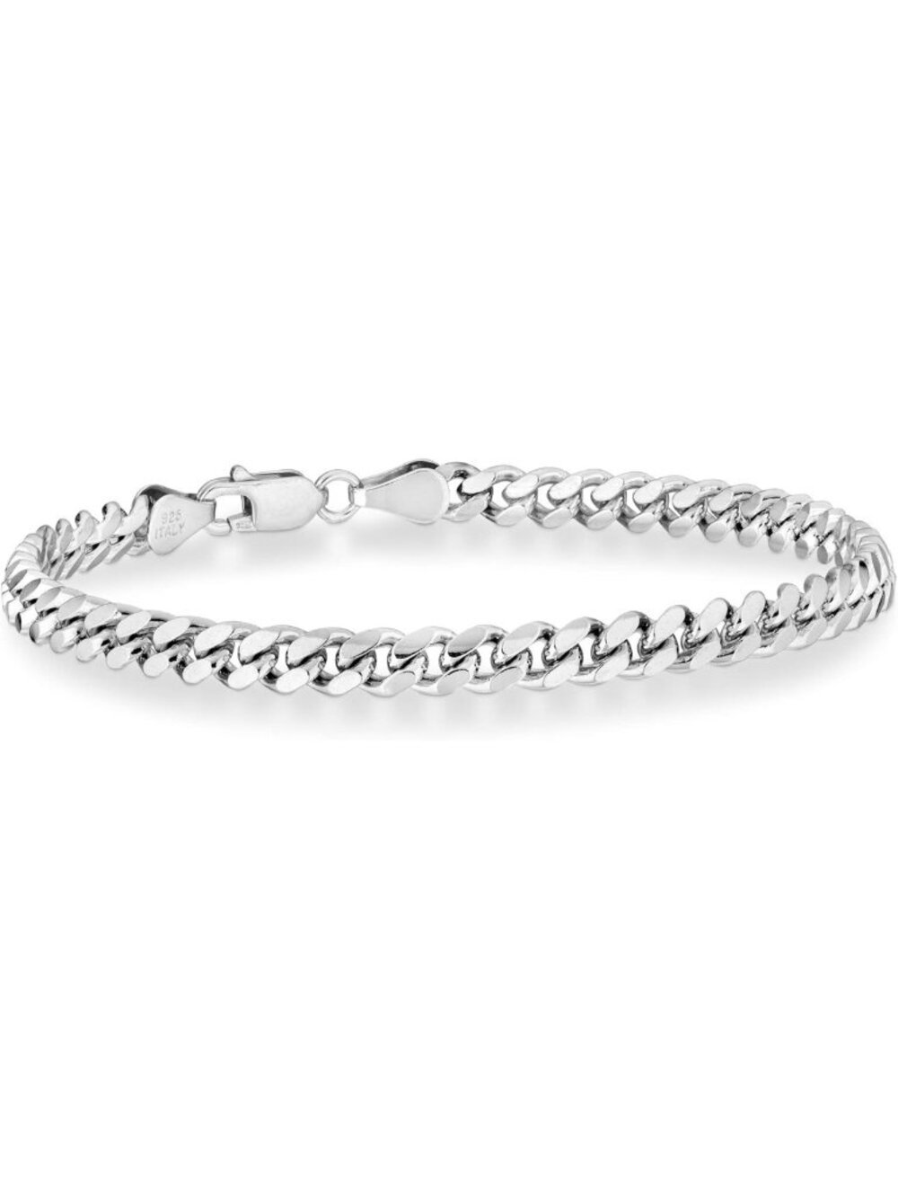 Thick 925 Sterling Silver Cuban Link Chain Bracelet for Men - Stylish & Durable